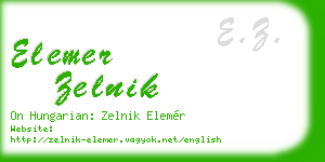 elemer zelnik business card